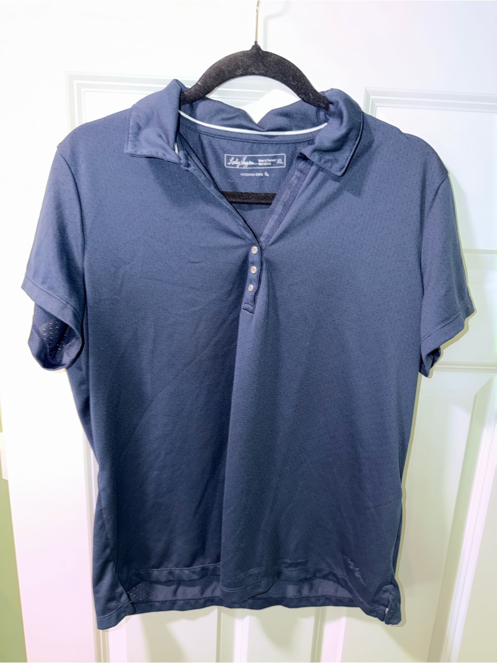 Lady Hagen Navy Short-Sleeve Polo